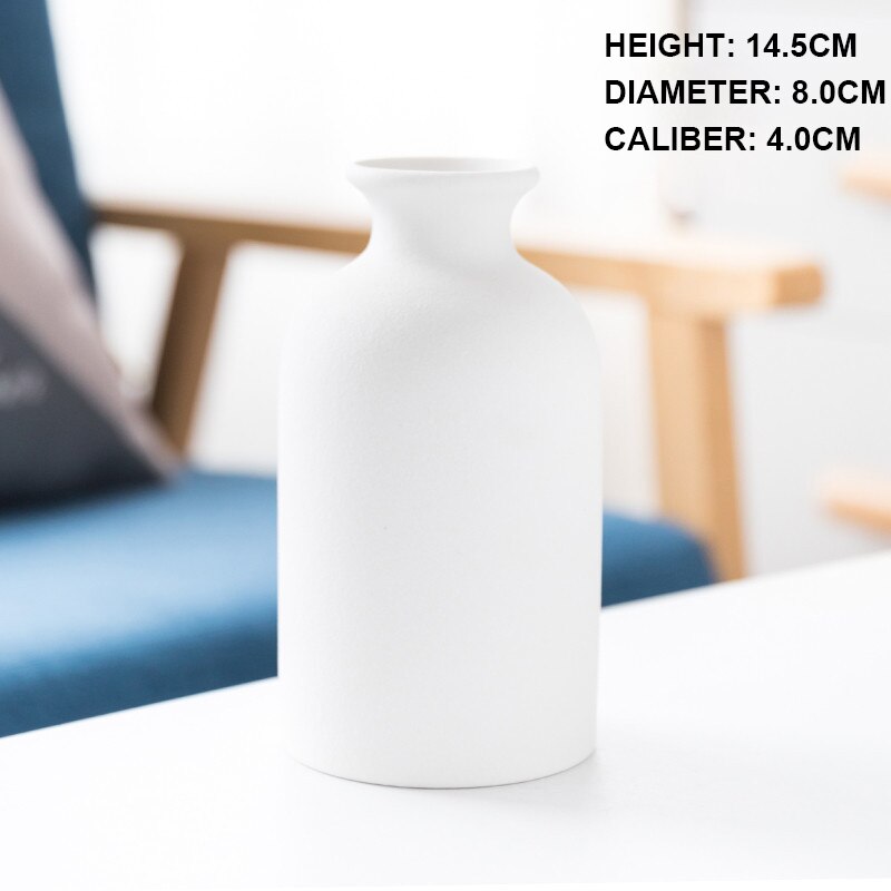 Simple Ceramic Vases Retro Frosted Ceramic Decoration Home Furnishing Nordic Retro Pastoral Vase Crafts: G