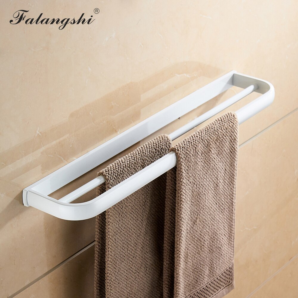Falangshi kobber messing dobbelt håndklæde bar væg håndklæde hylde bøjle flere farver badeværelse håndklædeholder  wb8705