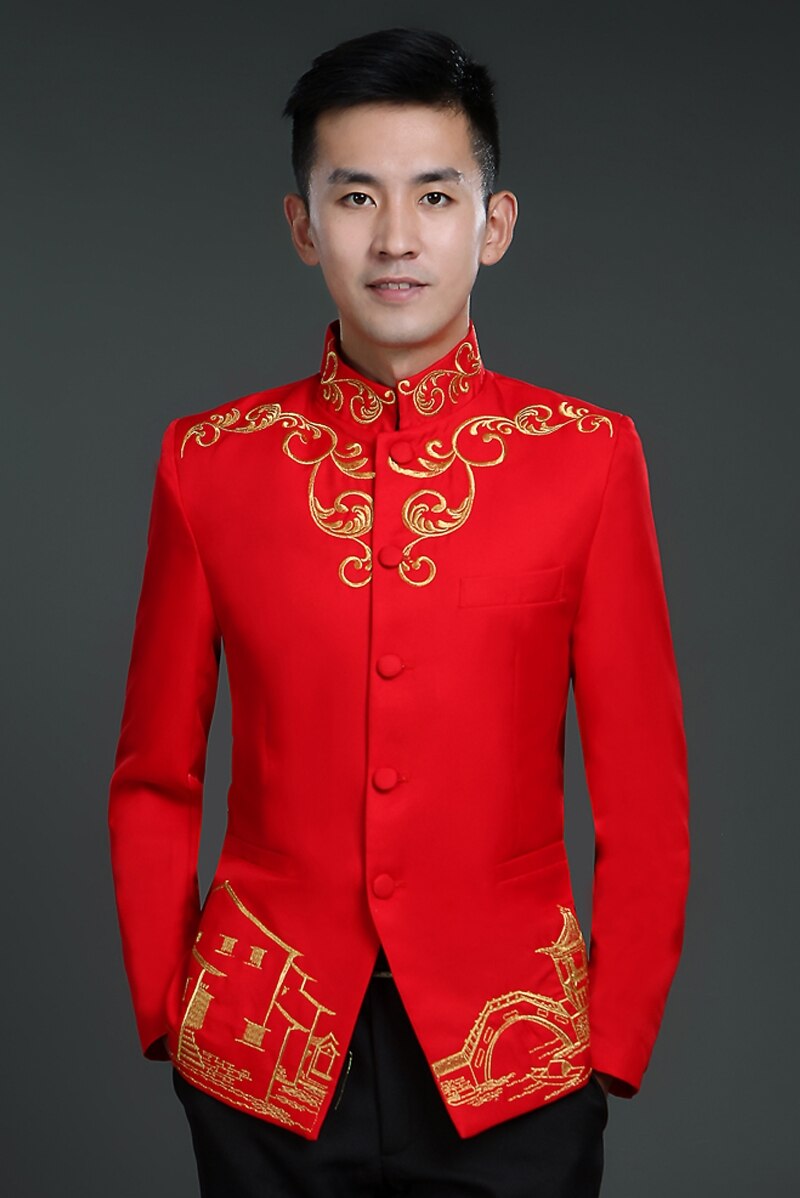 Chinesische Bräutigam Hochzeit Kleid Männer Chinesischen Chinesischen Tunika Anzug verrotten Seetang-dynastie Kostüm Männer Traditionellen Cheongsam oben Kleidung