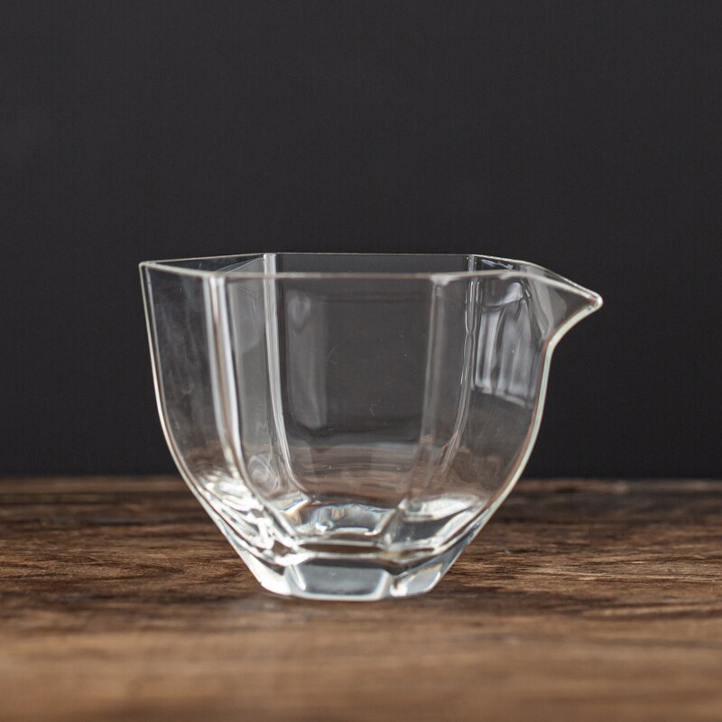 260ml Transparent Glass Teapot Heat-resistant Teapots Home Kung Fu Tea Set Small Kettle Office Mini Flower Tea Pot: H(1pc 170ml Teacup)