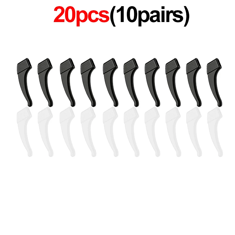 Crochet d'oreille en Silicone antidérapant pour lunettes, 2/40 pièces, fixation de support de manchon d'oreille, accessoires de lunettes de soleil, poignée Anti-chute, support pour lunettes