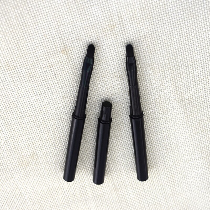 Mini Portable Retractable Lip Brush Artificial Fiber Hair Lipstick Color Cosmetic Makeup Tool: Black