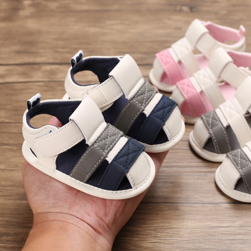 Verão bebê meninas respirável antiderrapante oco design sapatos sandálias criança macia sola sandália 0-18 m