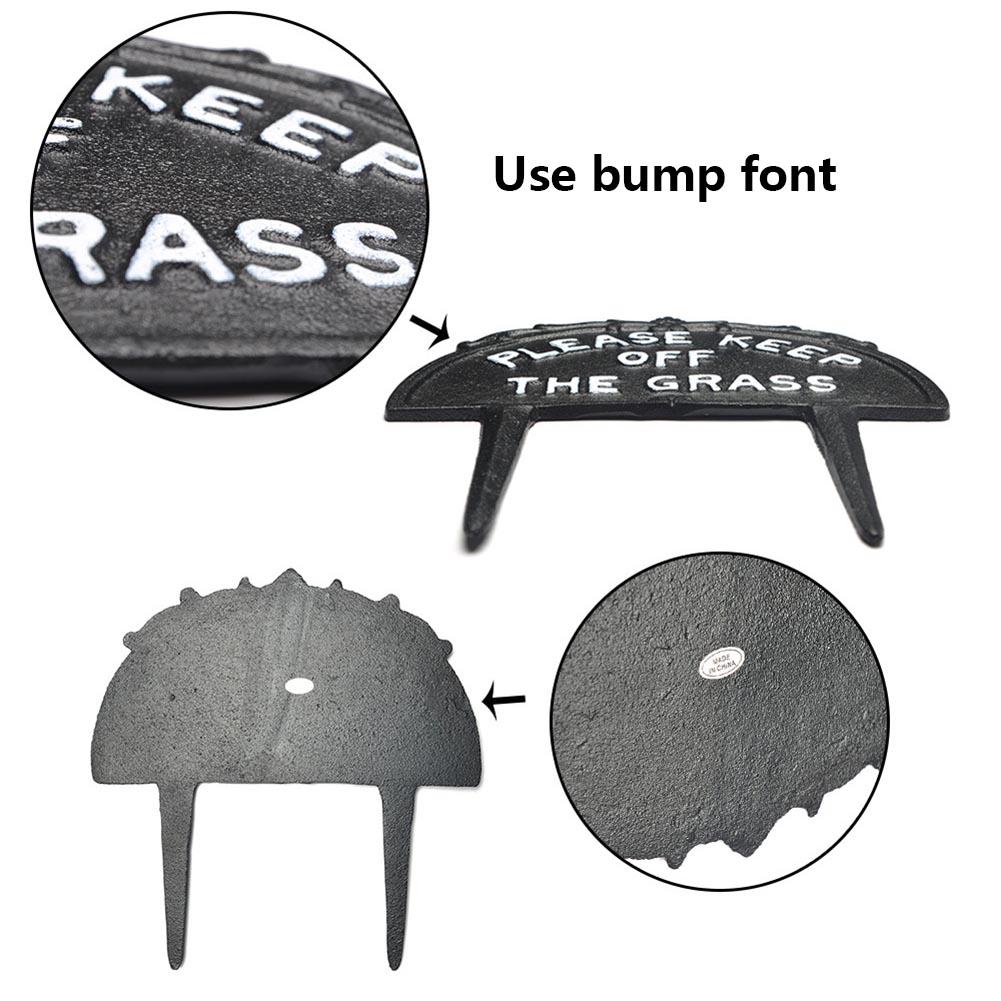 Tuin Yard Teken Houd Uit De Gras Teken Met Stake Waarschuwing Logo Gietijzeren Yard Teken Voor Buiten Tuin decoratie