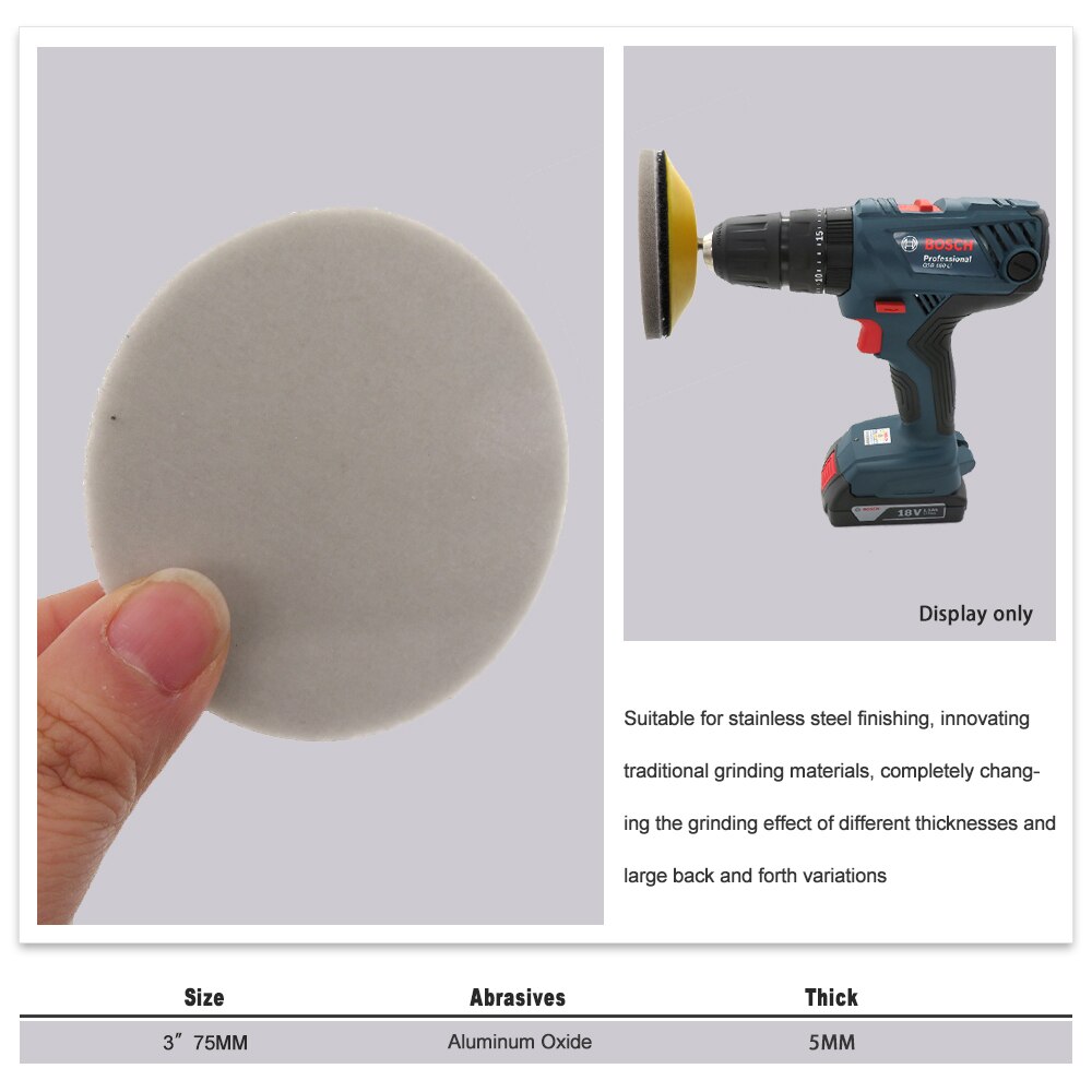 3 Zoll 75 mm Schwamm-Schleifscheibe, Schleifpapier, Hakenschlaufe, nass und trocken, sortiert, Körnung 320–8000, zum Polieren und Schleifen von Autotelefonen, Schmuck
