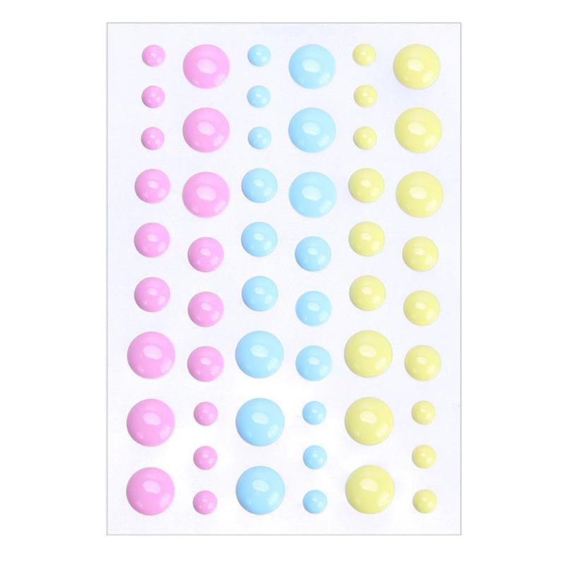 54pcs/pack Enamel Dot Sticker Sugar Sprinkles Self-adhesive Resin Assorted for DIY Scrapbooking Photo Album Card Crafts: 02