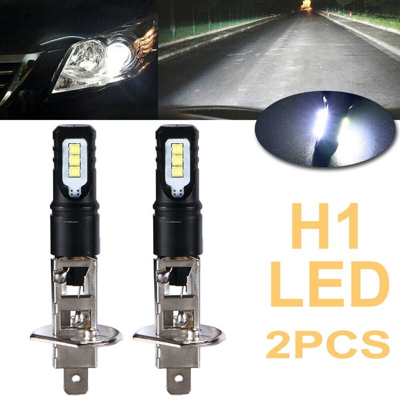 2X H1 6000K Super Lumineux Blanc 6000LM DRL PHARE LED Kit D'ampoule De Feux De route