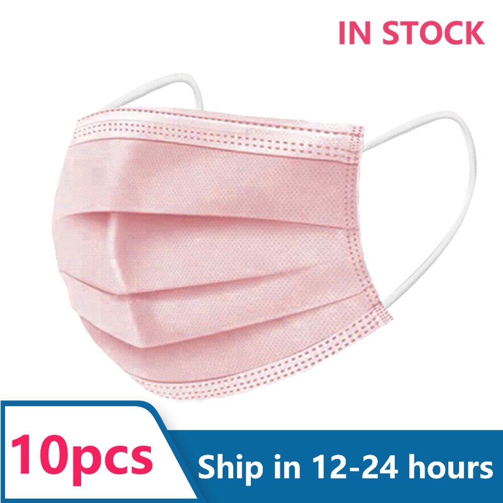 Portable Mask Case Dustproof Face Mask Storage Box Dust-Proof Disposable Cloth Mask Organizer Holder Mask Storage Case In Stock: Pink10pcs