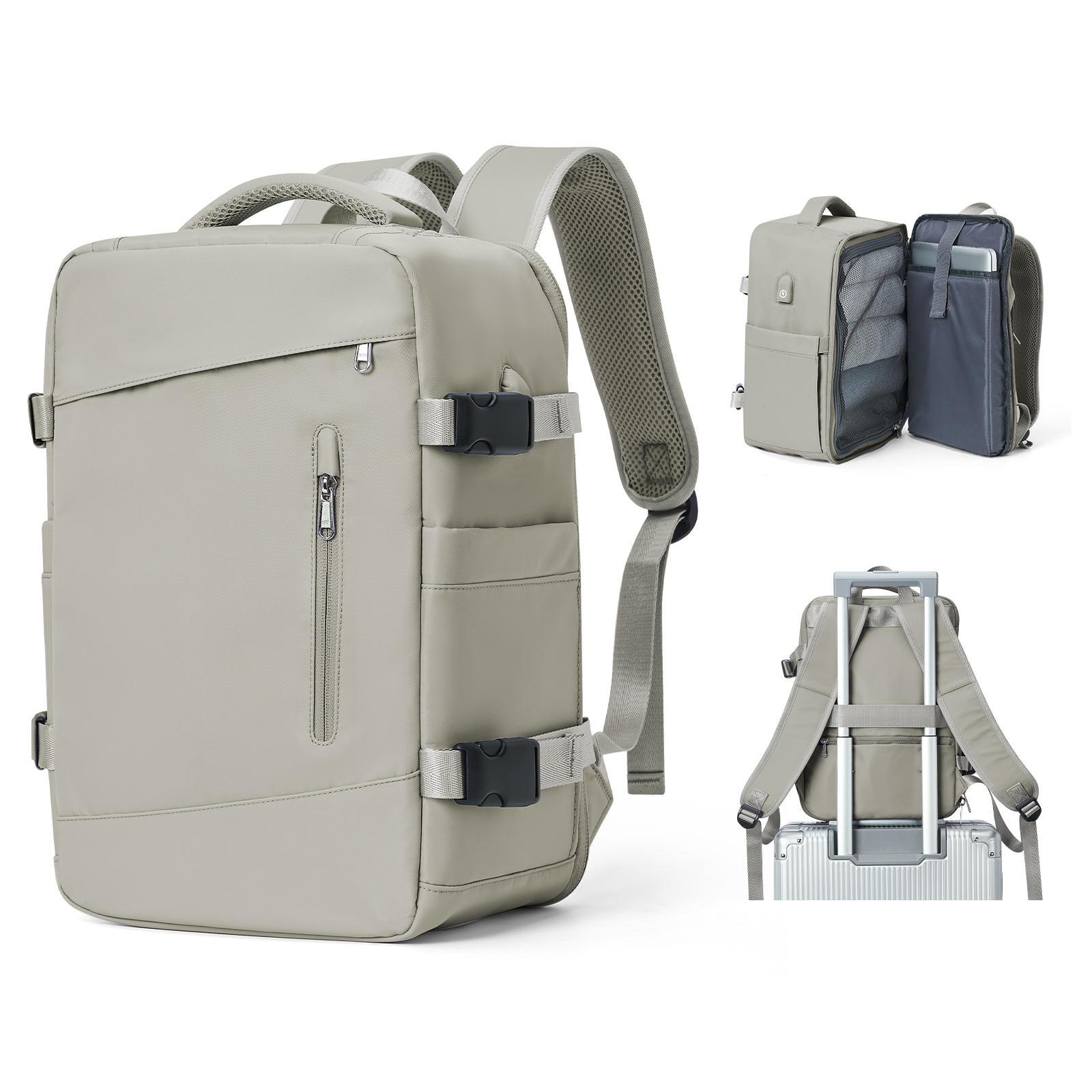 Women's Backpack Travel Suitcase Cabin Bag Aircraft Ryanair 40x20x25 Airplane Travel Bag Men Laotop Backpack Wizzair Carry On: Brown