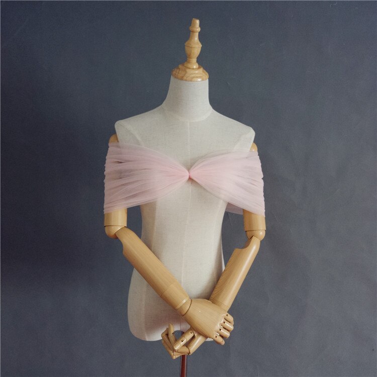 Burgund/Champagner/Blau/Schwarz/Rosa/Grau Einfache Tüll Hochzeit Boleros Schöne Elegante Schal Anzug Für fehlschlag Size80-93cm DJ107: Orange