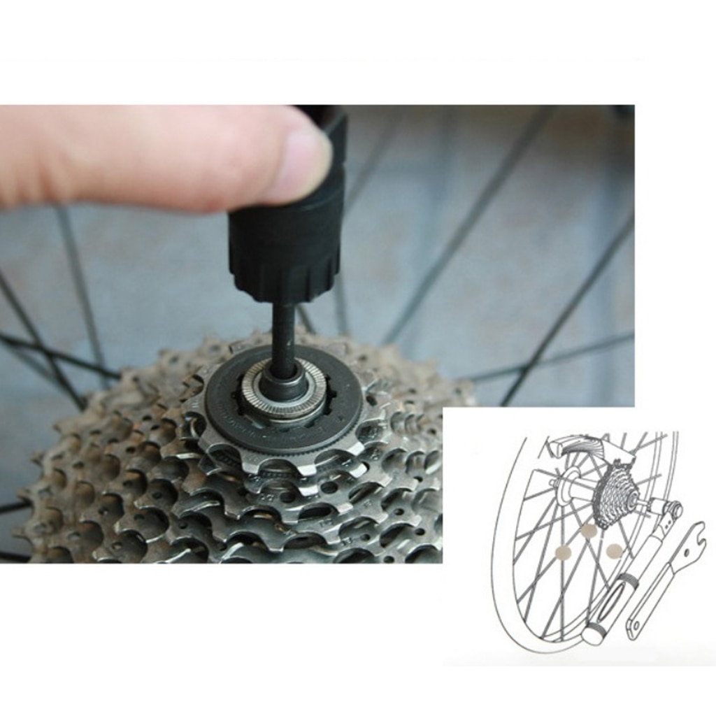 Steel Bike Cassette Lockring Removing Tool Removal Installer W/ Pin