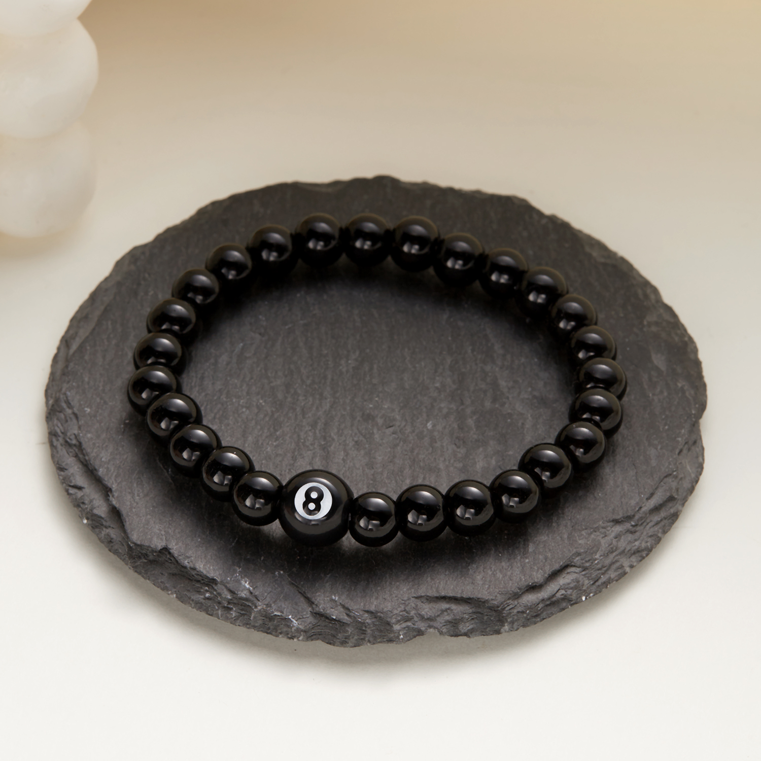 Nuovo braccialetto da biliardo nero con perline a 8 mani da donna, uomo, croce, accessori per gioielli di moda fortunati: Rosa colore Oro