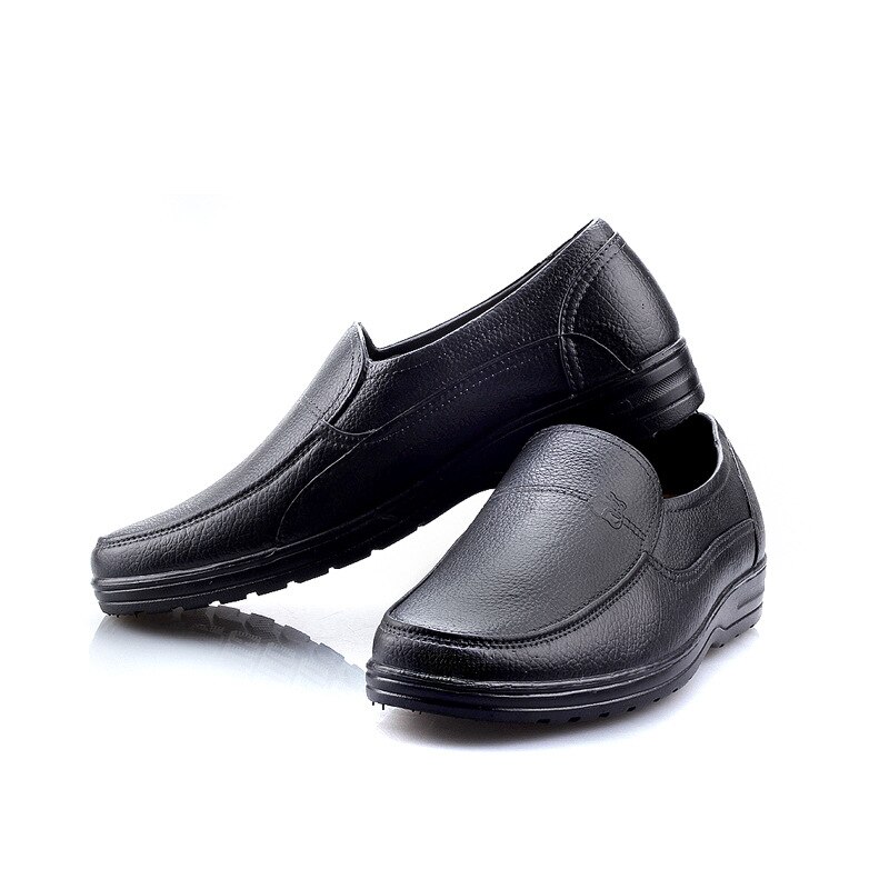 Men's kitchen shoes hotel special anti-slip shoes anti-oil plastic imitation plastic shoes Labor protection work shoes men