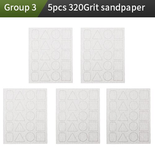 110V-220V Mini Sander Polishing Pen DIY Household Multi-function Handheld Model Electric Grinding And Polishing: 320grit x5