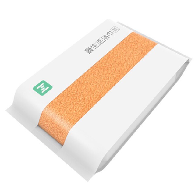 opprinnelig xiaomi mijia zsh badehåndkle 100%  bomullshåndklær baderomsfarger svært absorberende badehåndklær dårlig 27.5 x 55 tommer: Oransje