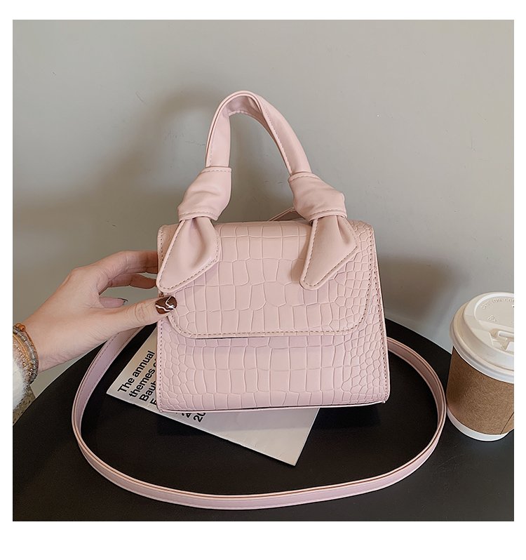 Sacs à bandoulière motif cuir pour femmes, petit sac à bandoulière violet, sacs à main et pochettes avec poignée, 2022: Rose