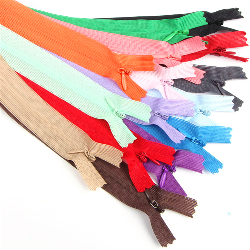 60cm cremalleras invisibles DIY Nylon bobina cremallera para costura ropa cojín herramienta cojín sastre