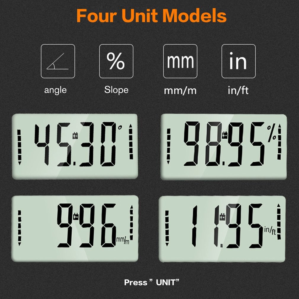 Mini Magnetic Digital Protractor 360 Degree Level and Angle Finder Inclinometer Bevel Gauge Electronic Level Box