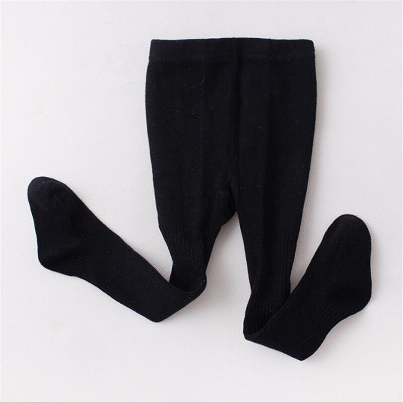 printemps et automne paragraphe rayure bébé collants filles coton collants enfants collants TWT0129: Black / 2 to 4 years