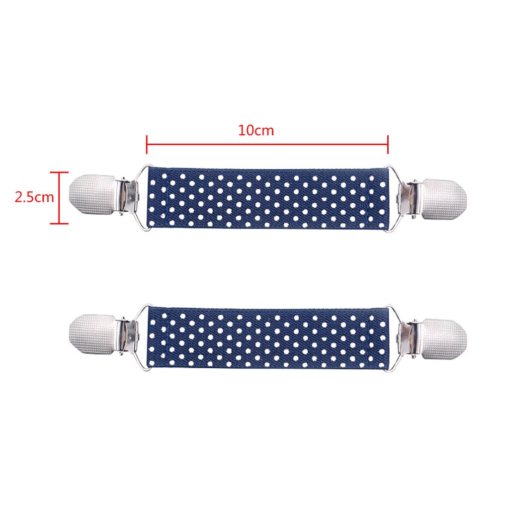 Dot print Double head Stainless Steel Clips Elastic Glove And blue Mitten Clips For Kids 1 Pair Gloves rękawiczki damskie #5: B