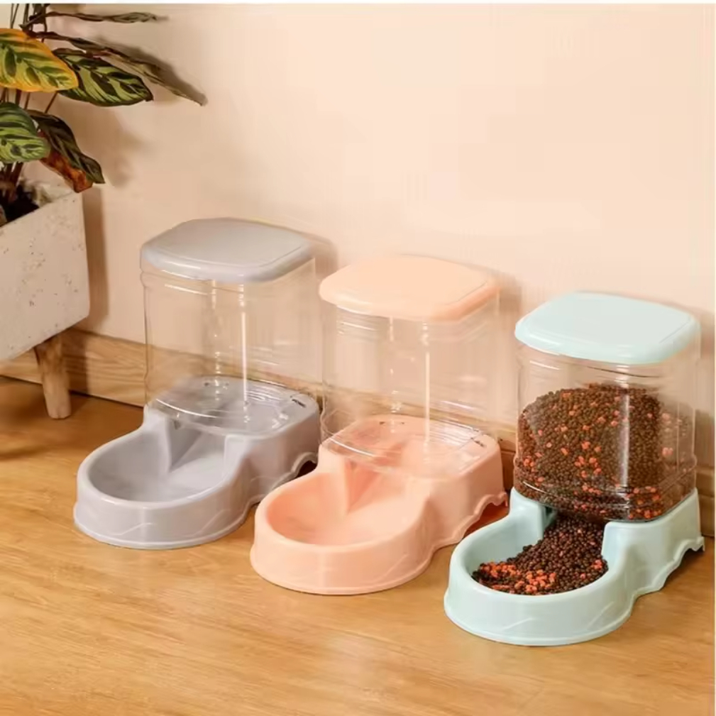 Fontaine d'eau en PP de 3,8 l, bol de boisson, mangeoire automatique pour animaux de compagnie, grand distributeur de nourriture pour chien et chat