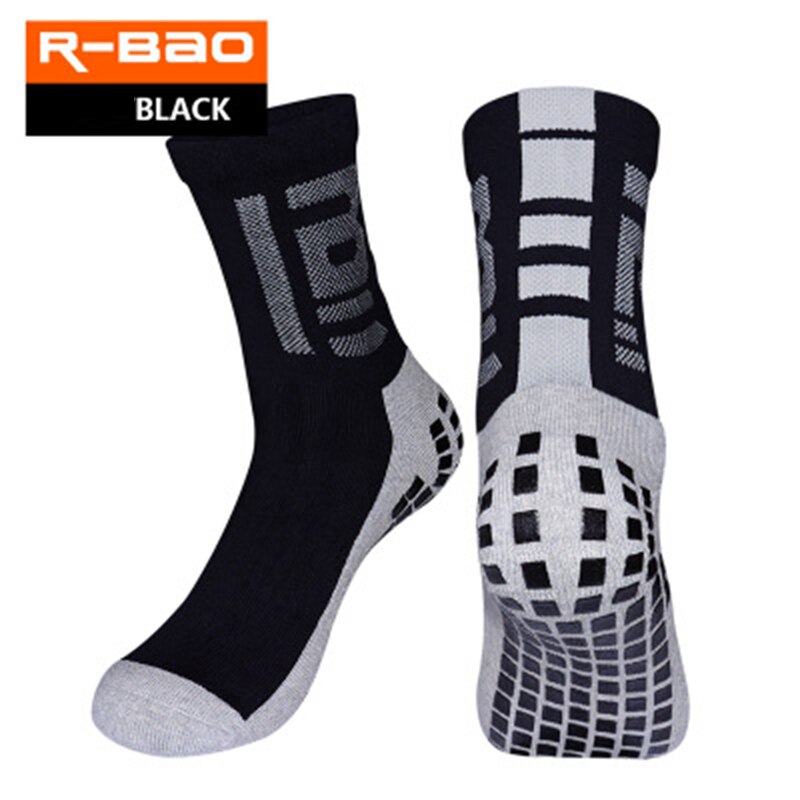 R-bao fodboldsokker i frotté for voksne høje skridsikre fodbold korte sokker tykkere deodorant antibakterielle sportsstrømper