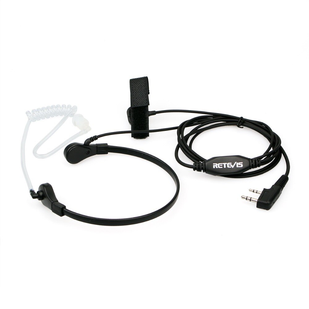 10pcs Throat Mic PTT Earpiece Covert Acoustic Tube Headphone For Kenwood Retevis RT5R H777 For Baofeng UV5R Bf-888S Walk Talk