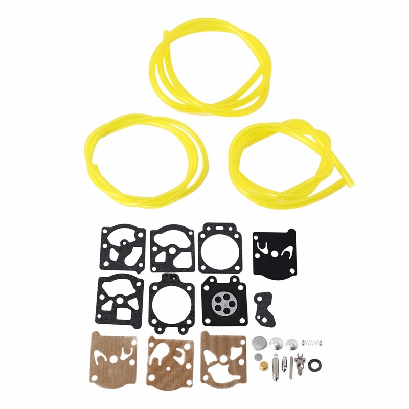 QAZAKY 3 Set Carburetor Diaphragm Gasket Reconstruir Kit De Reparación Reemplazo Para Walbro K10