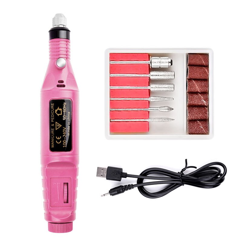 Machine, apparaat voor manicure, polijstmachine, bits, gereedschap, pedicureset, elektrische vijl met snijder, nagelboor: Pq02726