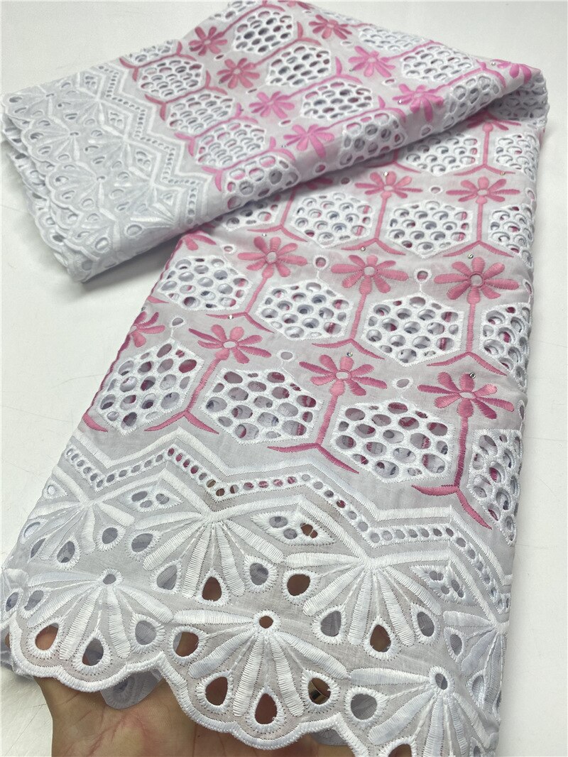 Swiss Voile Lace In Switzerland African Lace Fabric For Wedding Swiss Lace Fabric For Women 100% Cotton Lace Fabric YA3650B-7: Picture 6