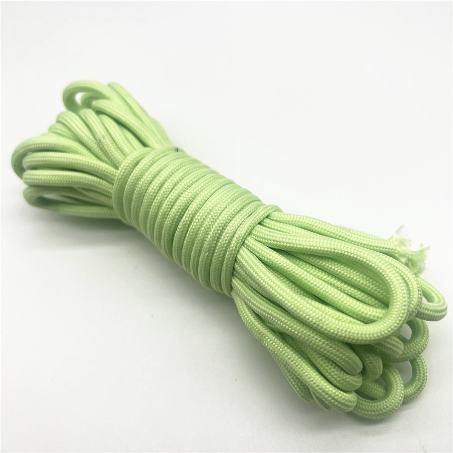 1 pièces 5yards 6mm Paracord Parachute cordon lanière tente corde Guyline Mil Spec Type pour randonnée Camping: Terne