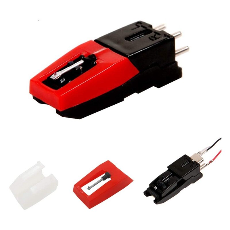 Vinyl Turntable Stylus Cartridge Met Universele Vervanging Stylus, 1 Draaitafel Phono Cartridge En 1 Lp Phono Stylus