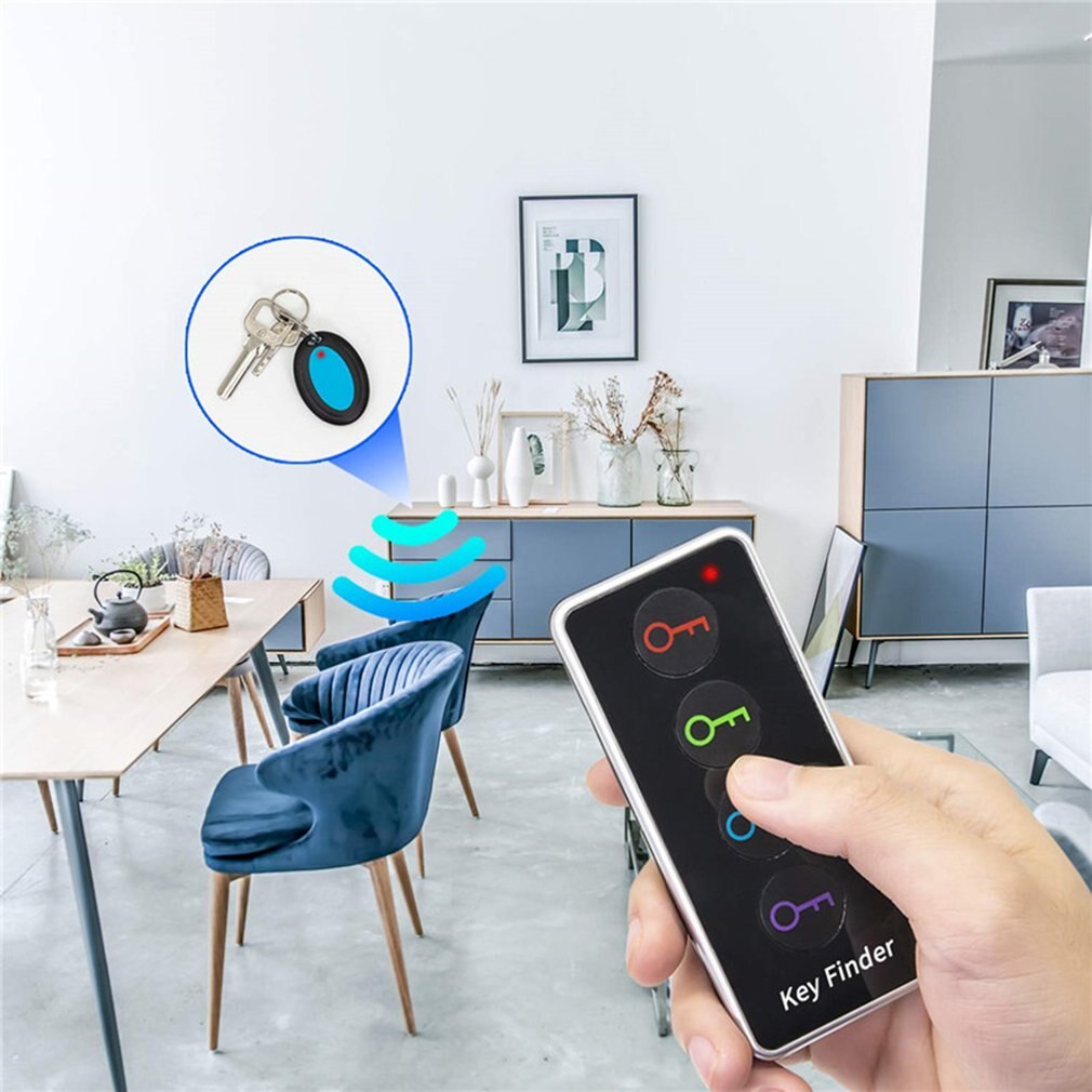 Geavanceerde Wireless Key Finder Remote Key Locator Telefoon Portefeuilles 4 In 1 Anti-Verloren Met Zaklamp Functie 4 Ontvangers en 1 Dock Volwassen