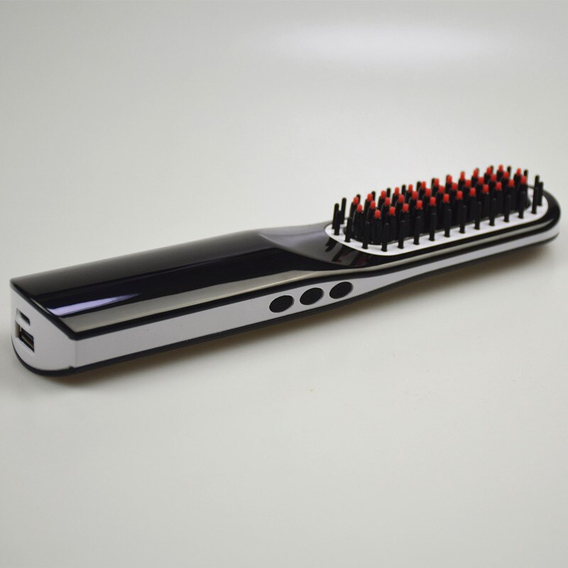 Profissional alisador de cabelo escova nasv mini flat iron usb recarregável portátil ferramentas estilo cabelo alisamento pente