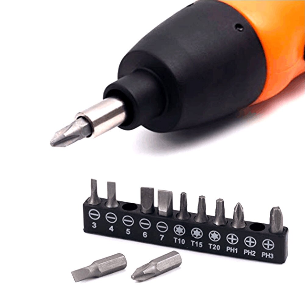 Detachable Handheld Battery Operated Mini Cordless With 11pcs Bits Household Electric Screwdriver Kit Switch Power Tool