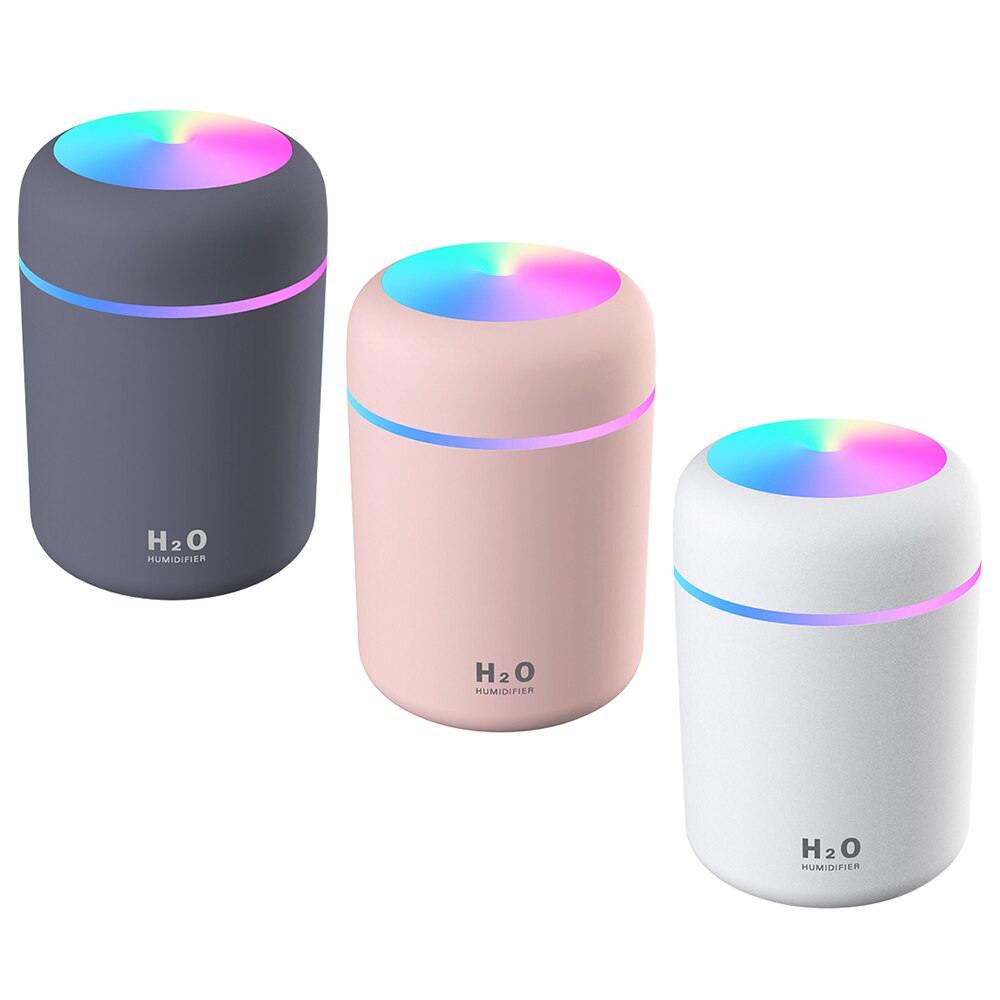 300ml Humidifier Colorful Cup Ultrasonic Cool Mist Mini Humidificador With LED Light Car Aromatherapy Aroma Diffuser