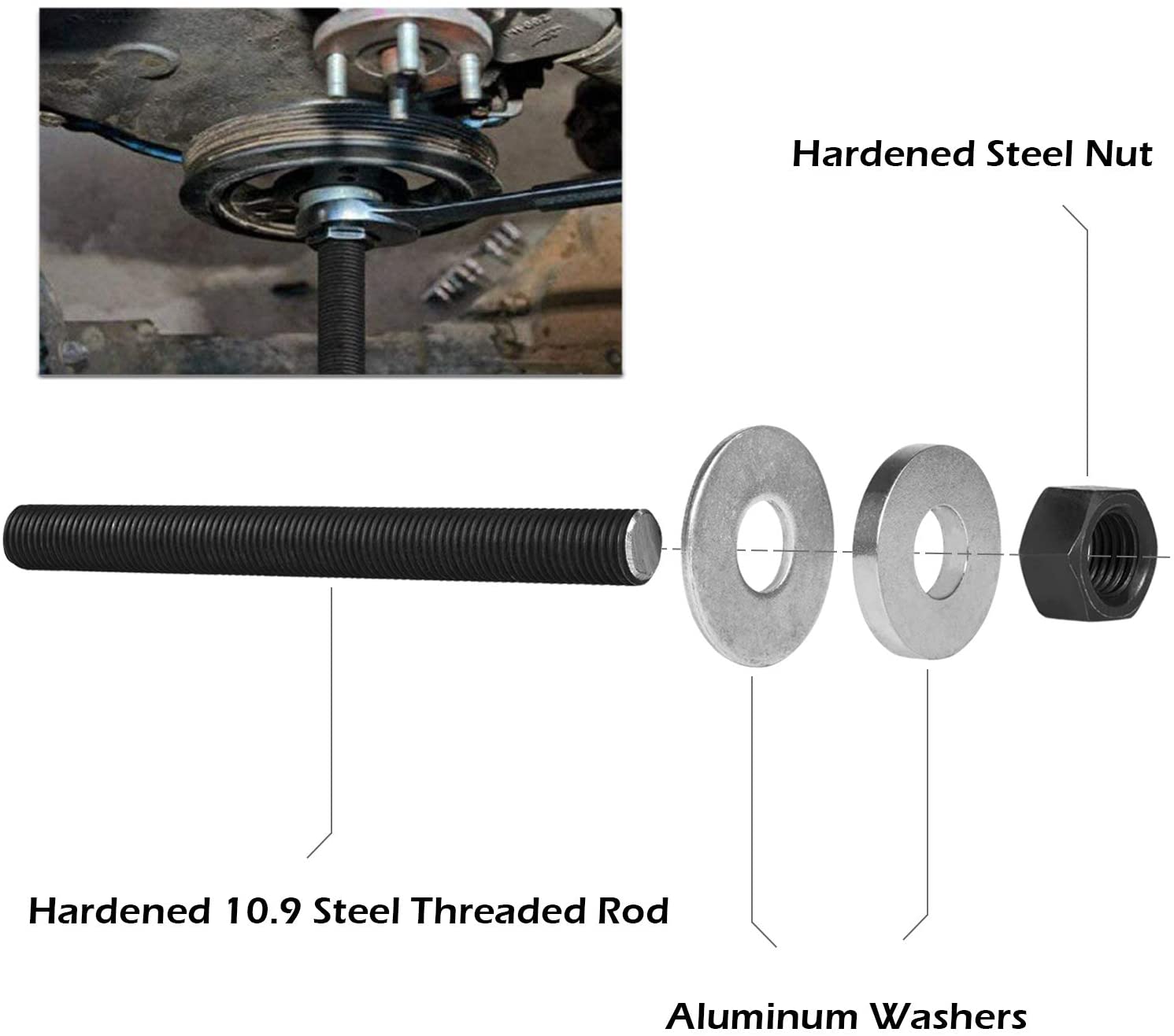 Engine Crankshaft Harmonic Balancer Install Tool Crank Pulley Crankshaft Installation ICT Billet for G M LS1/LS Chevrolet Camaro