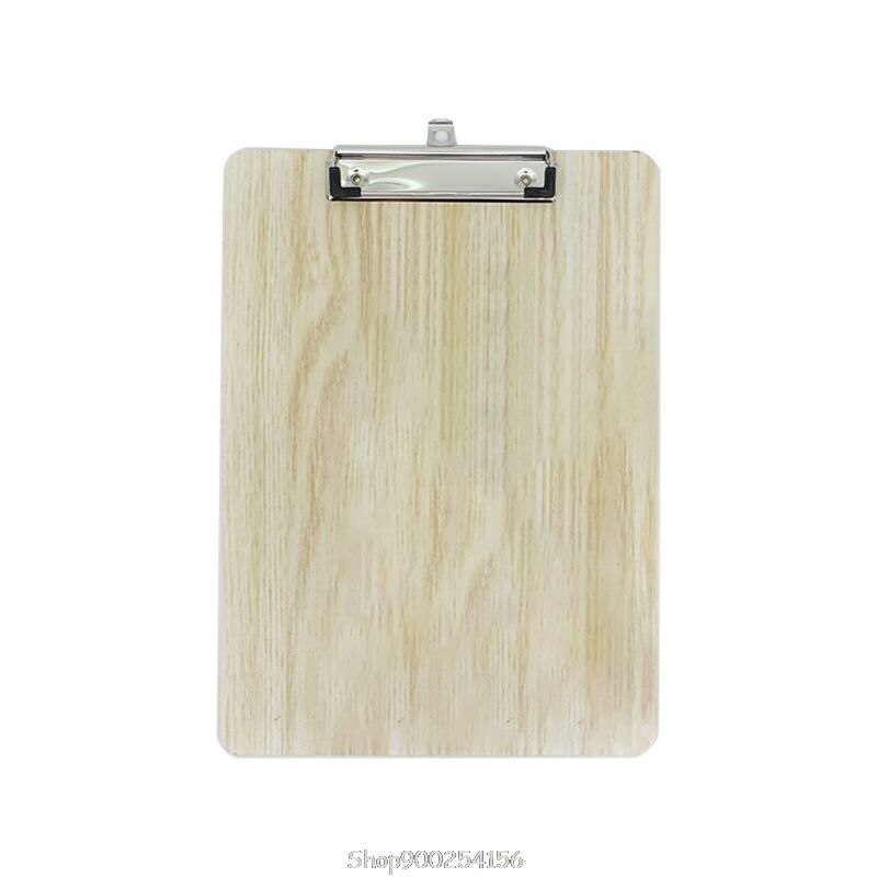 Portable A4 A5 Wooden Writing Clipboard File Hardboard Document Holder Office Stationery O19 20: Yellow