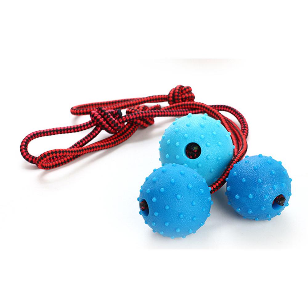 Rubber Ball with Rope Pet Teeth Indestructible Bite Toy Funny Puppy Training Solid Balls Pets Dog Chew Molar Interactive Toys