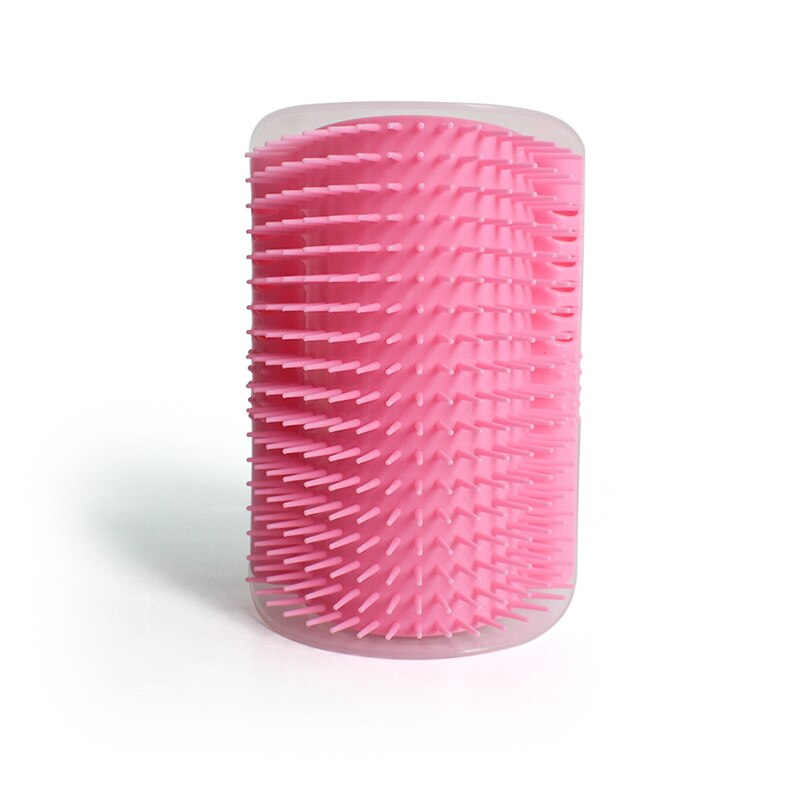 3.0 Zachte kattenborstel, massagehoek voor katten, zelf-groomer, kattenspeelgoed met kattenkruid, voor massage, kietelen vacht verwijderen, 1 stuks
