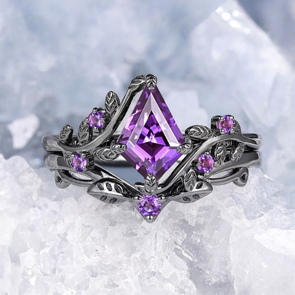 Anillos de circón de lujo para mujeres y niñas, anillo de compromiso de cristal para boda, anillos de dedo de acero inoxidable ajustables para , de joyería: 8 / Rojo
