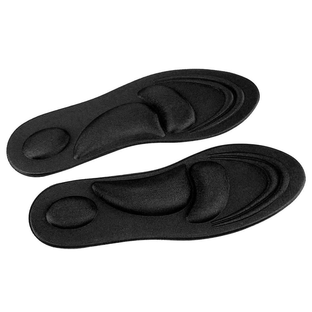 4D Orthesen Einlegesohlen Flache Füße Arch Support Memory Foam Einlegesohle Schuh Pad Sport Atmungsaktive Füße Kümmern Komfort Accessoire Chaussure: Black women 10x3.5in