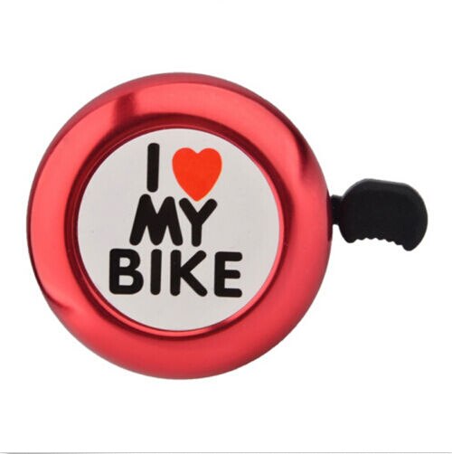 3 kleuren ik hou van mijn fiets bedrukt helder geluid schattig fietsalarm waarschuwingsringbel voor kinderen wit rood zwart fietsaccessoires
