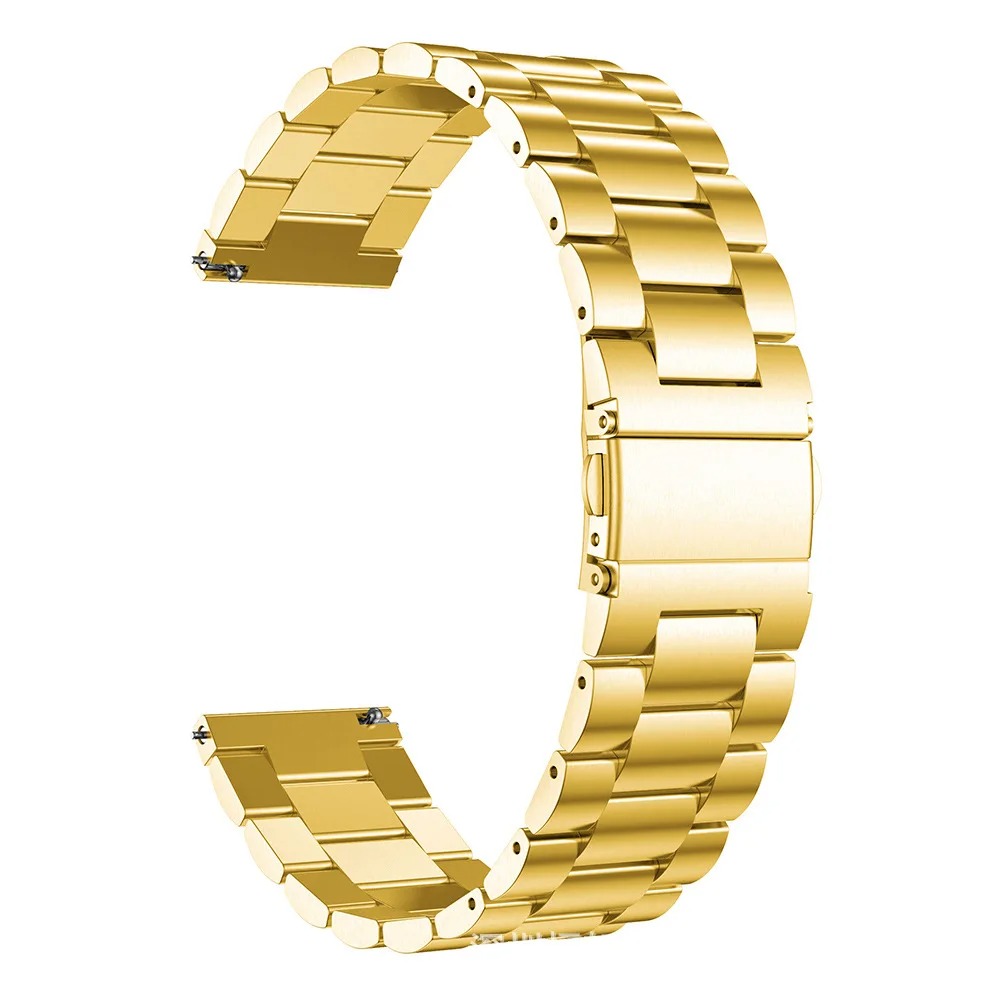 18mm 20mm 22mm urrem i rustfrit stål, hurtigudløser, kompatibel med smartwatch og traditionelt ur.: Xxxl / Guld