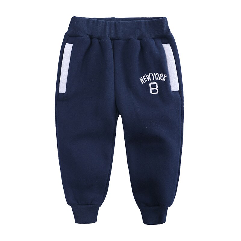 Winter Jungen Hosen für Baby Kinder Kind Sport Harem Hosen Warme Baumwolle Kleidung Anzahl Fleece Jogginghose 1-8 jahre: Navy Blue / 6 to 7 Years