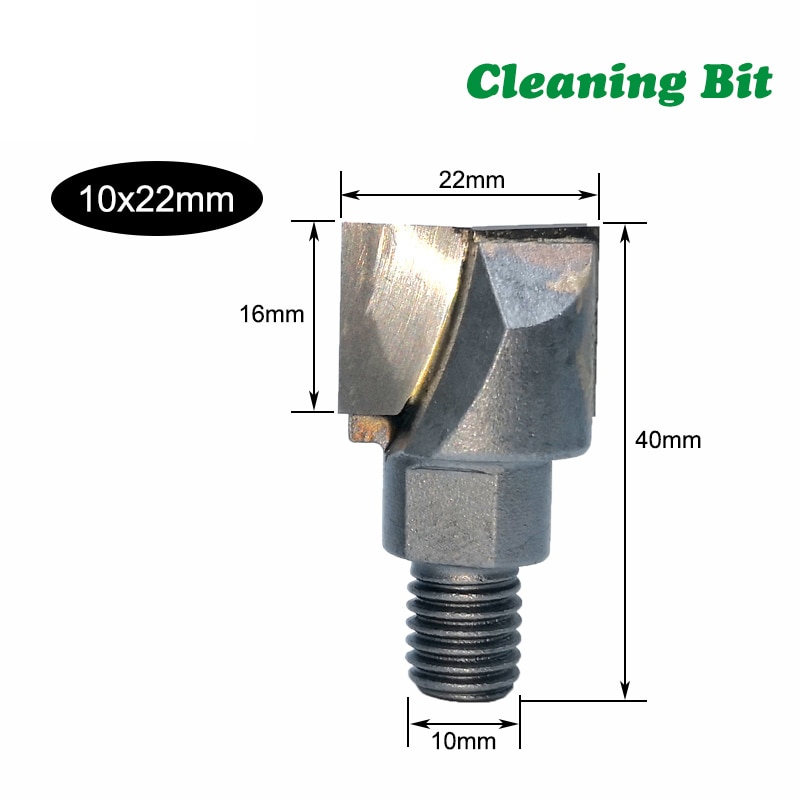 1PC 10MM Shank Milling Cutter Wood Carving Screw Thread CNC Cleaning Bottom Router Bit Lock Milling Cutter Wood Woodworking Bit