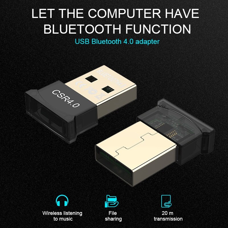 mini USB Bluetooth CSR 4.0 Dongle o odbiornik adapter bezprzewodowy robić PC TV komputer laptop obsługuje okna 10/8/7/XP