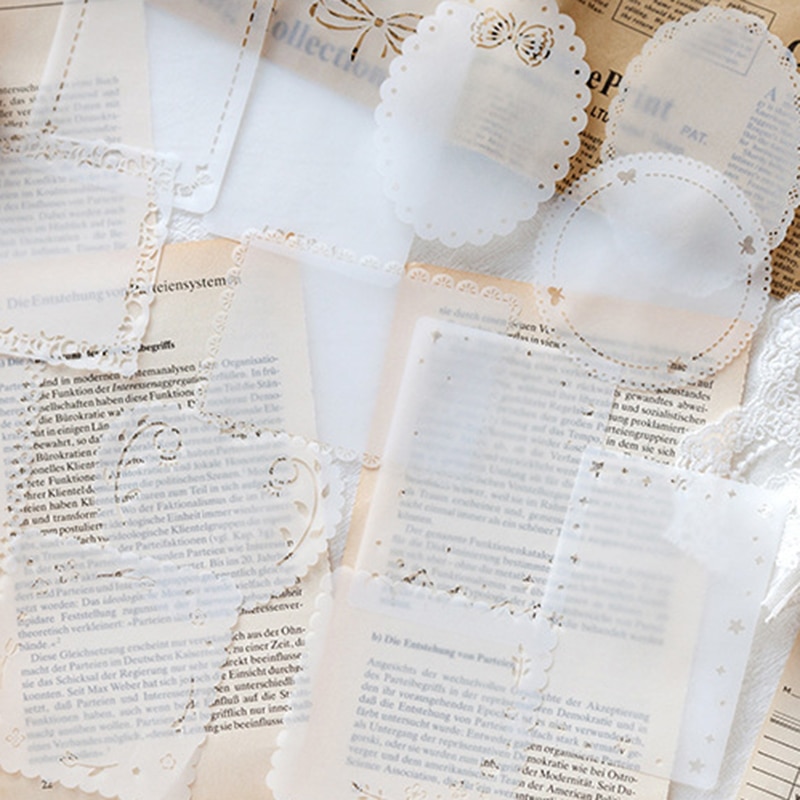 Papel de ácido sulfúrico para manualidades, álbum de recortes, agenda de teléfono móvil, decoración, material de papel, 15 Uds.