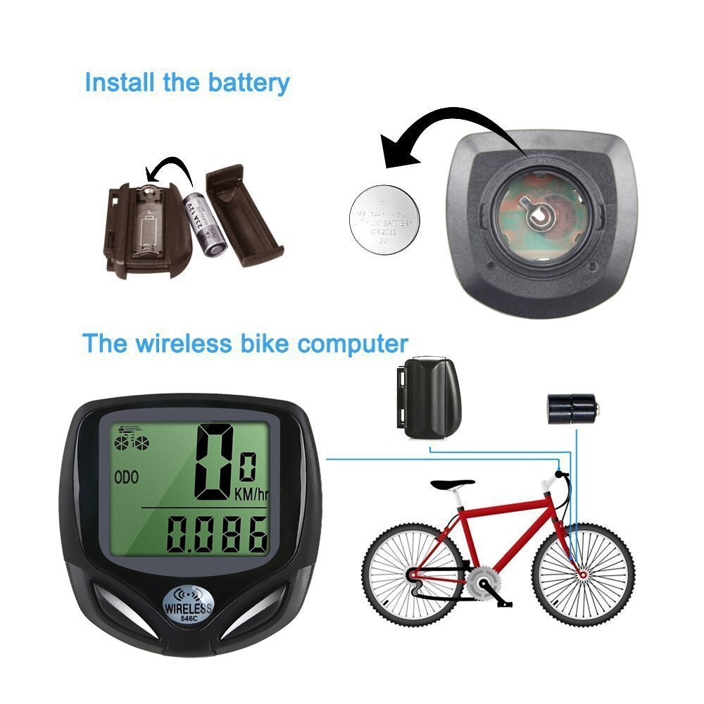 Compteur de vitesse pour vélo, étanche, rétro-éclairage LCD, ordinateur de vélo, guidon, odomètre, pour vtt, vélo de route