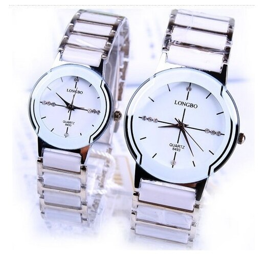 Lonbo Classic Quartz Liefhebbers Vrouw Man Strass Horloges Keramische Horloge Top Luxe Horloges